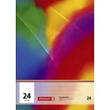 Baier & Schneider Brunnen 104492402 Schulheft A4 16 Blatt, blanko, mit Rand, Lineatur 24