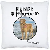 Kiddle-Design Hundemama Kissen inkl. Füllung Personalisiert Foto Geschenk Hundebesitzer Hundeliebhaber Hundehalter Frau Dog Mom Hundefreund