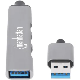 Manhattan 4Port USB-A Hub 3x480Mbit/s 1xGbit/s USB-A Stecker