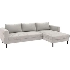 TRENDMANUFAKTUR Ecksofa Cord 2-Sitzer Grau