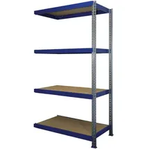 Szagato Weitspannregal, BxHxT: 160 x 200 x 60 cm, Stahl, 4 Böden blau