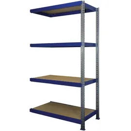 Szagato Weitspannregal, BxHxT: 160 x 200 x 60 cm, Stahl, 4 Böden blau