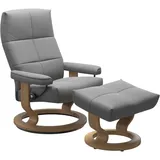 Stressless Sessel David | Classic Untergestell Batick Wild Dove Eichefarben