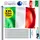 monzana MONZANA® Fahnenmast 6,50m mit Seilzug inkl. Flagge Flaggenmast Mast Flagge Alu