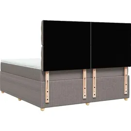vidaXL Boxspringbett 180 x 200 cm Taupe