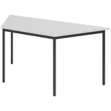 bümö Trapez-Tisch, Multifunktionstisch 160 x 69 cm in Grau/Schwarz - Besprechungstisch, Konferenztisch, Meetingtisch, Mehrzwecktisch, Pausentisch für