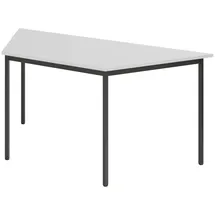 bümö Trapez-Tisch, Multifunktionstisch 160 x 69 cm in Grau/Schwarz - Besprechungstisch, Konferenztisch, Meetingtisch, Mehrzwecktisch, Pausentisch für