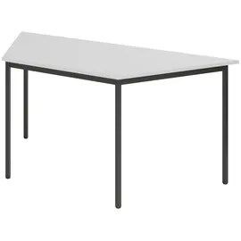 bümö Trapez-Tisch, Multifunktionstisch 160 x 69 cm in Grau/Schwarz - Besprechungstisch, Konferenztisch, Meetingtisch, Mehrzwecktisch, Pausentisch für
