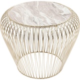 Kare Beistelltisch Beam, Grau, Marmor D43cm