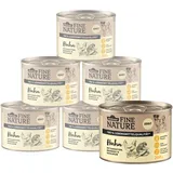 Dehner Fine Nature Nassfutter in Lebensmittelqualität, für Hunde, Huhn, 6 x 200 g Dose (1.2 kg)