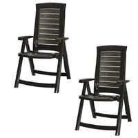JARDIN Klappsessel-Set »Aruba«, Graphitfarben 2er-Set