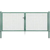 GAH Alberts Alberts Wellengitter-Doppeltor 125 x 298,8 cm grün