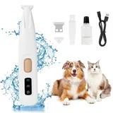 DAOUZL Pfotentrimmer für Hunde,Leise Hundeschermaschine mit Doppelklingen,Wasserdichter,USB Wiederaufladbarer Pfotentrimmer,Schermaschine Hund Katze mit LED-Licht für Pfoten,Augen,Gesicht,Körper