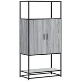 vidaXL Highboard Grau Sonoma 68x35x139 cm Holzwerkstoff und Metall