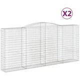 vidaXL Gabionen mit Hochbogen 400 x 50 x 180/200 cm