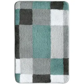 KLEINE WOLKE Badematte EDGE Blau/Grau 70 x 120 cm