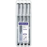 Staedtler Pigmentliner 308 schwarz, sortiert, 4er-Set (308 WP4)