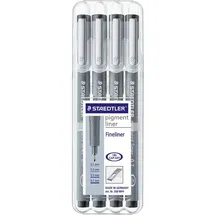 Staedtler Pigmentliner 308 schwarz, sortiert, 4er-Set (308 WP4)