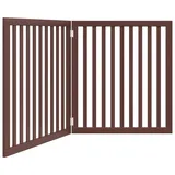 vidaXL 2-tlg. Hundetor Faltbar Braun 160 cm Pappelholz