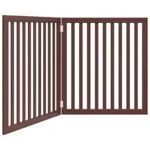 vidaXL 2-tlg. Hundetor Faltbar Braun 160 cm Pappelholz