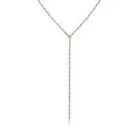 Elli Y-Kette Figaro Basic Trend Verstellbar 925 Silber Roségold