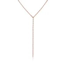 Elli Y-Kette Figaro Basic Trend Verstellbar 925 Silber Roségold