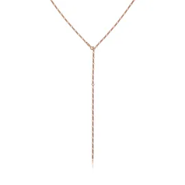 Elli Y-Kette Figaro Basic Trend Verstellbar 925 Silber Roségold