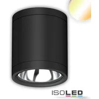 ISOLED LED Deckenaufbaustrahler IP65, schwarz 10W, ColorSwitch 300040005000K, dimmbar