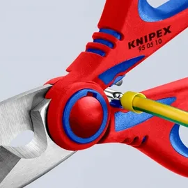 Knipex Elektrikerscheren mit Mehrkomponenten-Hüllen, glasfaserverstärkt 160 mm, 95 05 10 SB