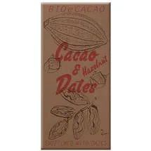 bioecacao Cacao & Dates Hazelnut Schokoladentafel 90 g
