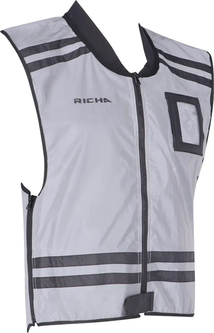 Richa Safety Flare Warnweste, schwarz-silber, Größe 4XL 5XL 6XL für Männer