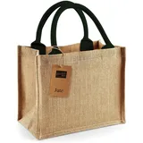 Westford Mill Jute Mini Gift Bag Grün 26 x 22 x 14 cm