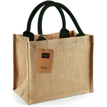 Westford Mill Jute Mini Gift Bag Grün 26 x 22 x 14 cm