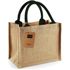 Westford Mill Jute Mini Gift Bag Grün 26 x 22 x 14 cm