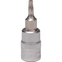 KS Tools 1/4" Bit-Stecknuss, Fünfstern mit Stirnlochbohrung, TS15, aus