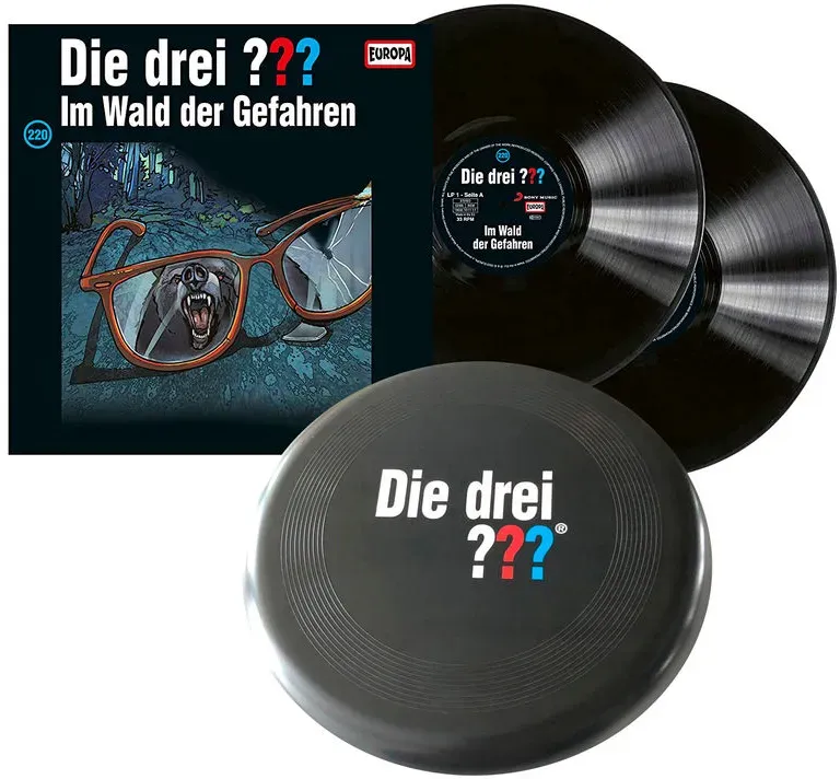 Die drei ??? - Im Wald der Gefahren (Folge 220) (Vinyl) (Exklusives Fanpaket mit 2 LPs + Frisbee) - Die Drei ???. (LP)