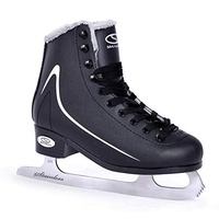 SMJ Calgary Herren Schlittschuhe Eiskunstlauf Eislaufschuhe Klassische Eislauf Schwarz | Größen: 40, 41, 42, 43, 44, 45 (42)