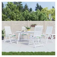 VidaXL Gartenstuhl-Kissen 4 Stk. Mehrfarbig 50x50x3 cm Stoff
