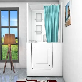 SeniorBad Seniorendusche und Sitzwanne Kombination 100 x 78 x 205 cm (S02D-C-R)