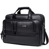 CLUCI Aktenkoffer Herren Businesstasche Leder Vintage Groß Laptoptasche für 15.6" Laptop Aktentasche Arbeitstasche Schwarz