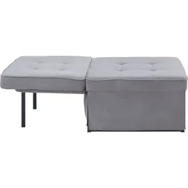 Atlantic Home Collection Sessel, Liege, Hocker Finn, Polyester, Grau, BxTxH: 80cm x 72cm x 43cm