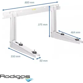 Rodigas Wandkonsole MS257 für Klimaanlagen 800x550mm