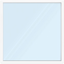 Fenster 2000 x 2000 mm, Kunststoff, Kömmerling 70 AD, Weiß, 200 x 200 cm, festverglast, individuell online konfigurieren