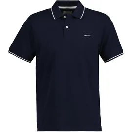 GANT Tipped Piqué Kurzarm-poloshirt Evening Blue M