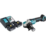 Makita DGA 520 RMX1 Akku Winkelschleifer 18 V 125 mm X-LOCK Brushless + 2x Akku 4,0 Ah + Ladegerät