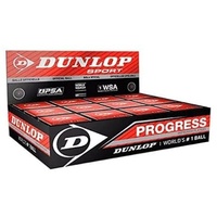 12x Dunlop Squash Balls "Progress" red