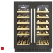 Candy Ccvb60d/1 Keller Vino 10 Regale 38 Flaschen Schwarz Classe D