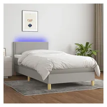 vidaXL Boxspringbett 100 x 200 cm Hellgrau