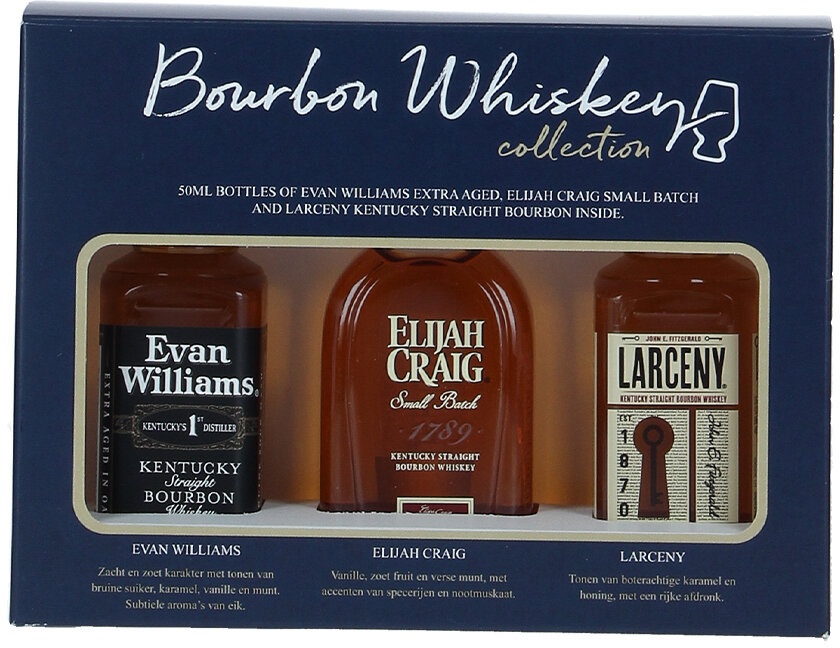 Heaven Hill Miniatur - Bourbon Whiskey Collection - 3x 50 ml - Evan...