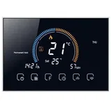 Renov8 Smart Wi-Fi Thermostat with color LCD for gas boiler with dry contact - compatible 86x86 and round 6, Thermostat, Schwarz
